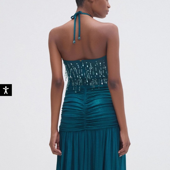 PatBo HAND-BEADED TULLE AND JERSEY GOWN (RUNWAY) NEW ARRIVAL - Picture 2 of 2